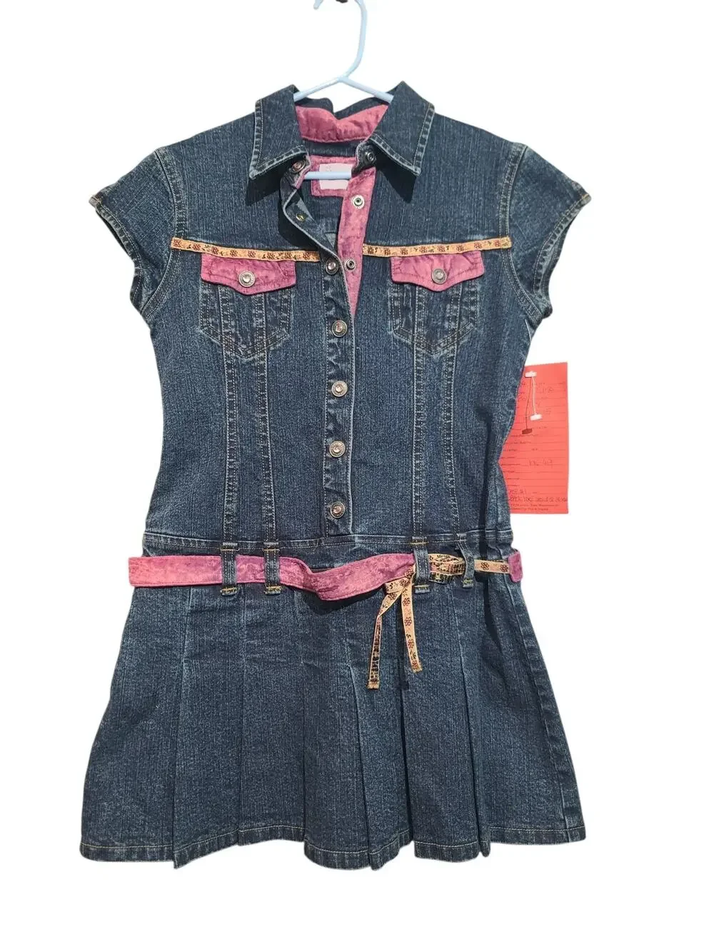 Vintage Limited Too Girls 11 12 Denim Dress Built In Shorts 2005 Sample